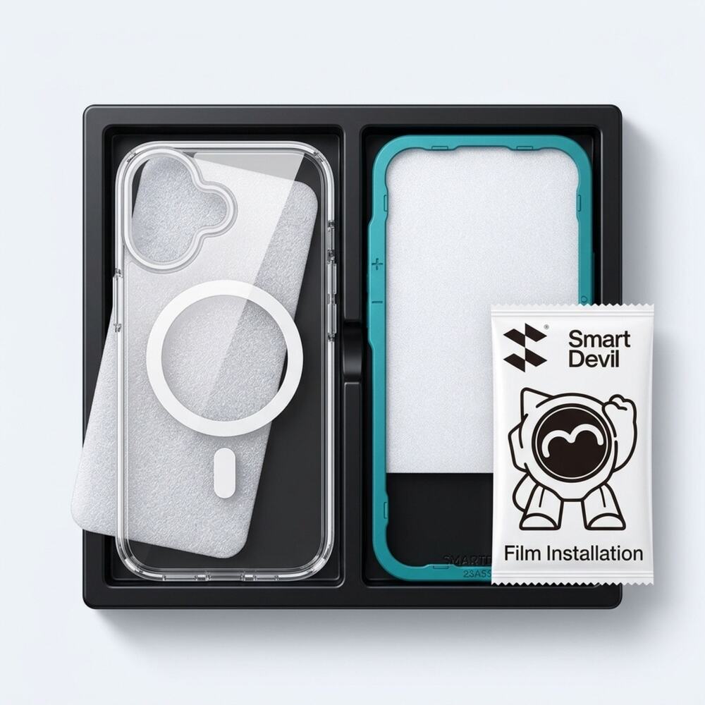 SmartDevil MagSafe Clear iPhone 17 Case, 2 Screen Protectors NIB